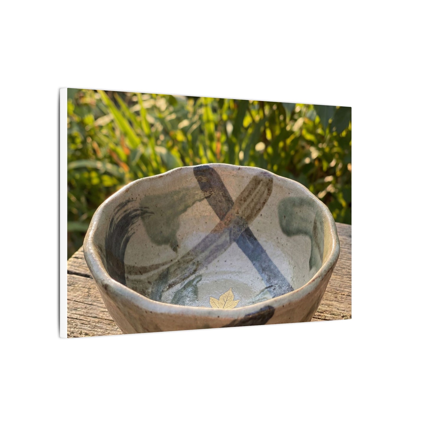 Earthy Ceramic Bowl Canvas Art - Japanese Pattern Japandi