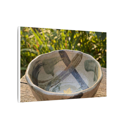 Earthy Ceramic Bowl Canvas Art - Japanese Pattern Japandi