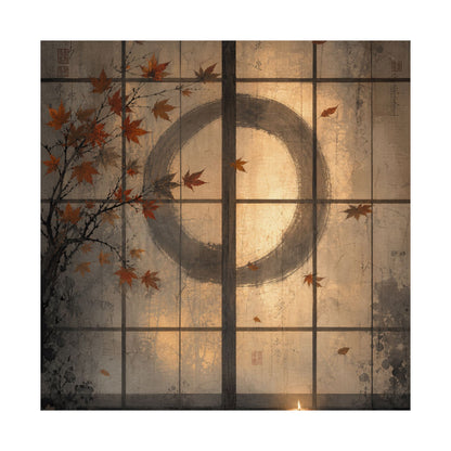 Shoji Screen Wall Art Print | Autumn Japandi Texture Art