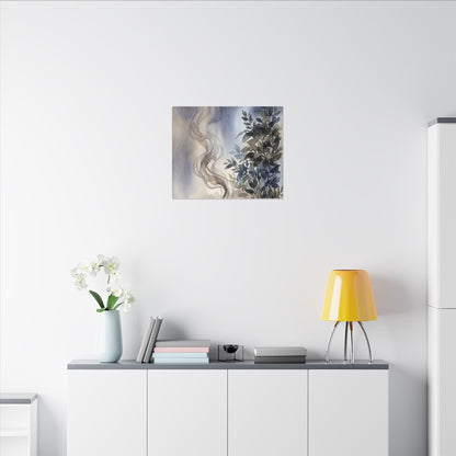 Incense Smoke Summer Canvas Art | Japandi Cozy Design