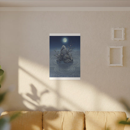 Spring Rock Garden Ukiyo E Inspired Canvas Art | Tranquil Decor