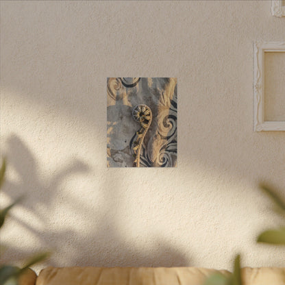 Fern Unfurling Canvas Art | Winter Japandi Japanese Pattern Art