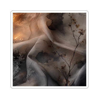 Candlelight Silk Drape Sticker - Japandi Kanso