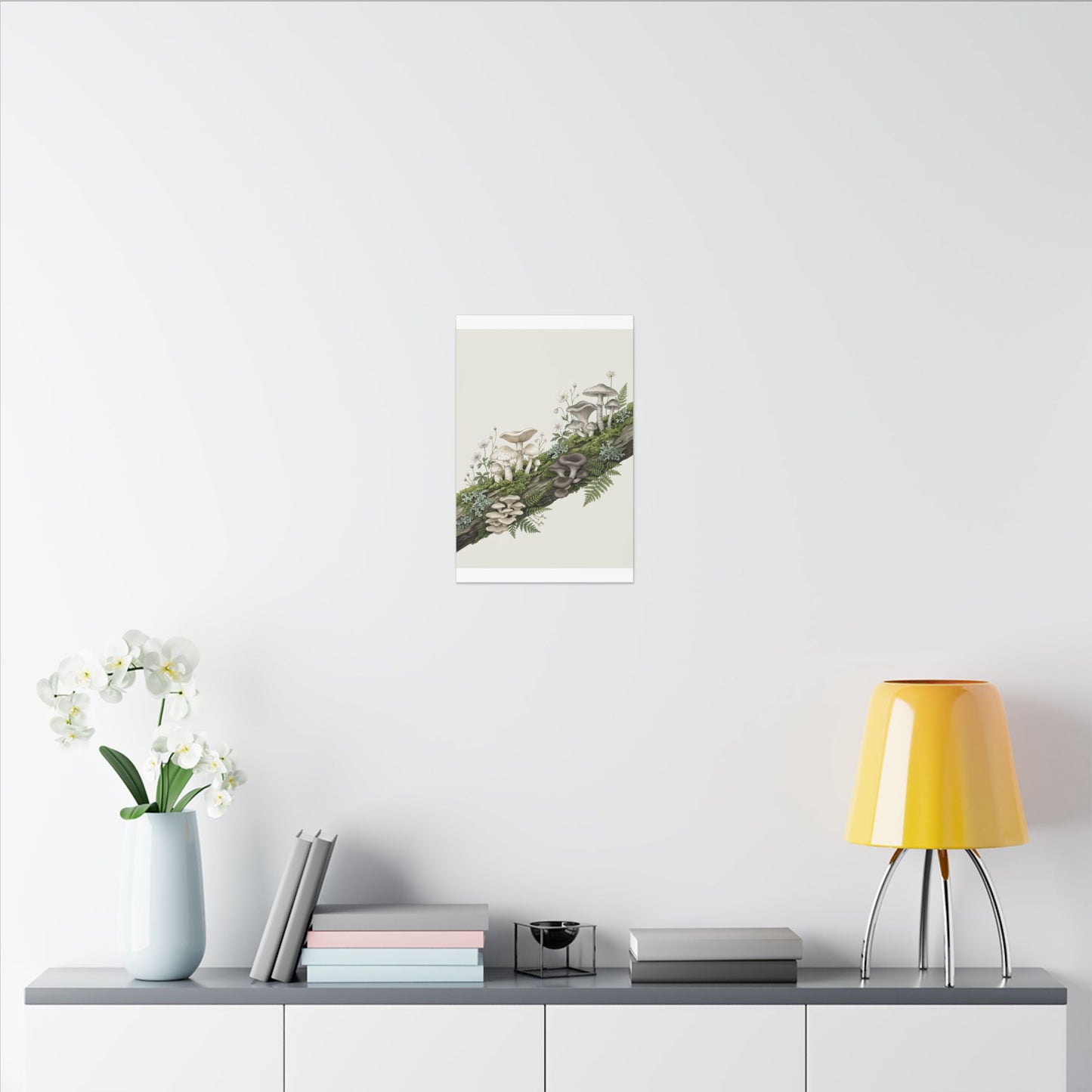 Dried Flowers Spring Canvas Art | Japandi Neutral Design
