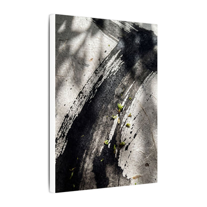 Ink Brushstroke Canvas Art | Spring Dark Japandi Moody Minimal Art