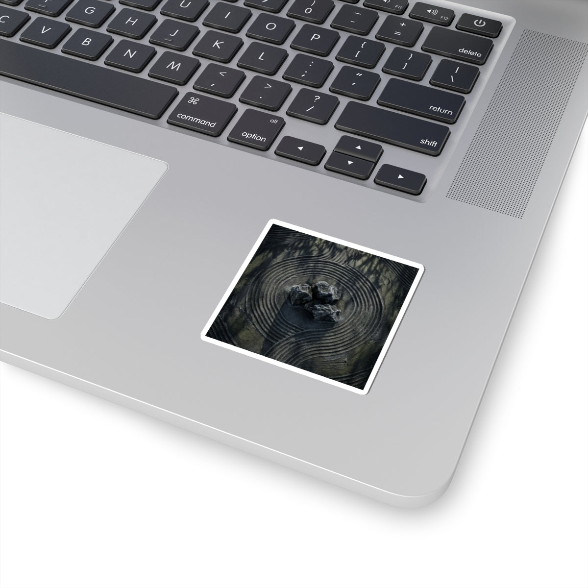 Rock Garden Sticker | Winter Dark Japandi Dark Texture Art