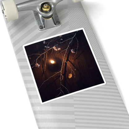 Candlelight Cherry Blossom Sticker - Dark Japandi Datsuzoku