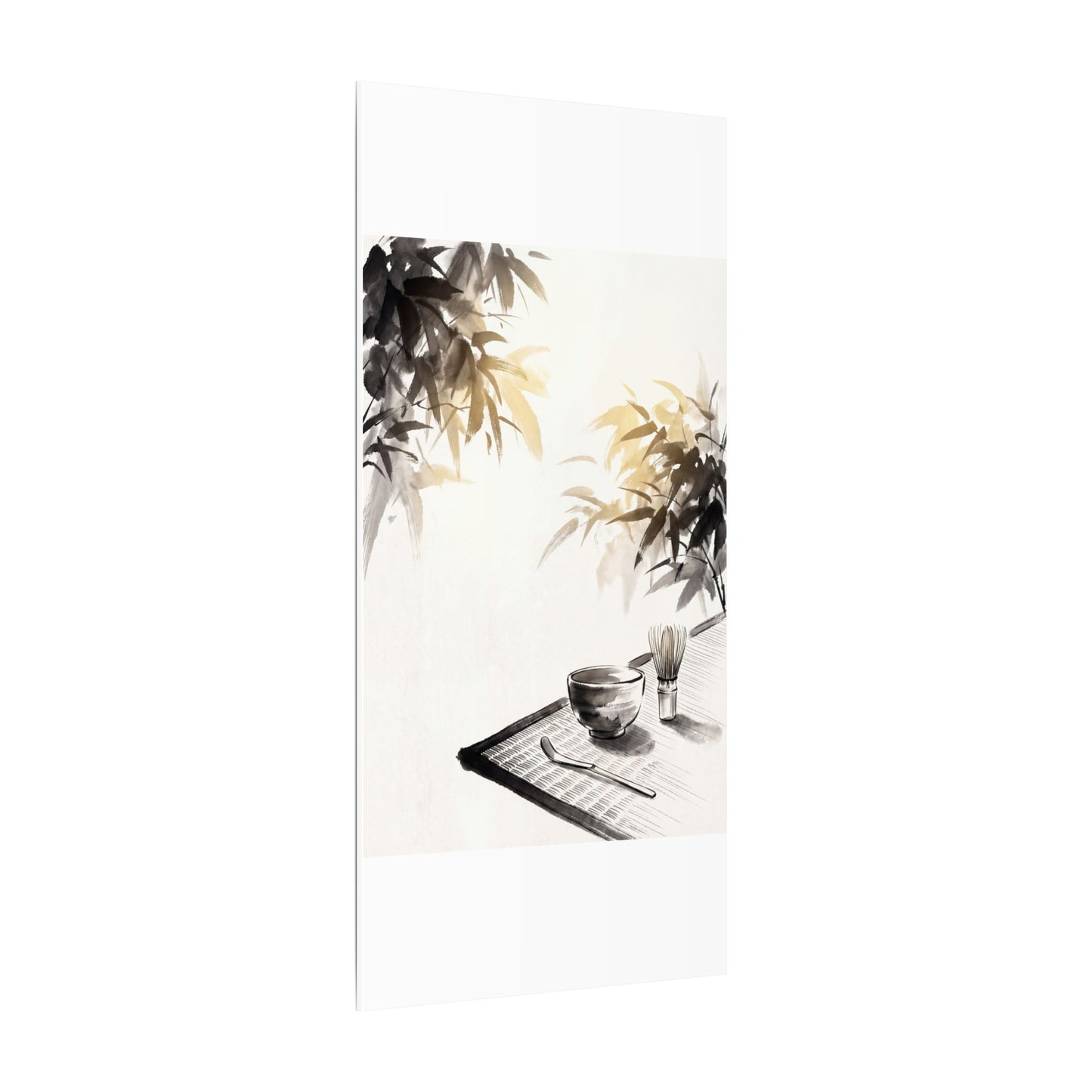 Tea Ceremony Sumi E Canvas Art | Serene Zen Art