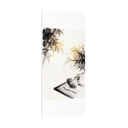 Tea Ceremony Sumi E Canvas Art | Serene Zen Art