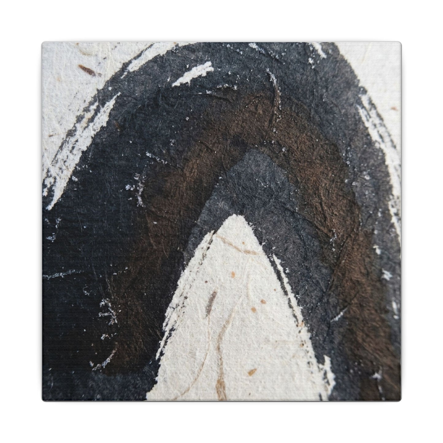 Moody Ink Brushstroke Canvas Art - Moody Minimal Dark Japandi