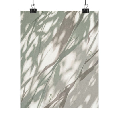Shadow Play Spring Wall Art Print | Japandi Neutral Design Art Print