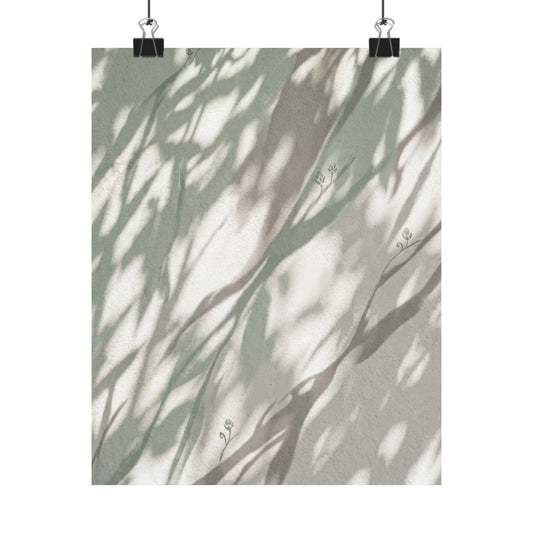 Shadow Play Spring Wall Art Print | Japandi Neutral Design Art Print