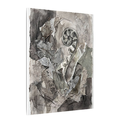 Japandi Fern Unfurling in Overcast | Texture Canvas Art