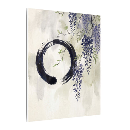Wisteria Enso Canvas Art | Serene Zen Art