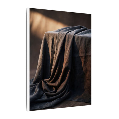Silk Drape Canvas Art | Winter Dark Japandi Shadow Zen Art