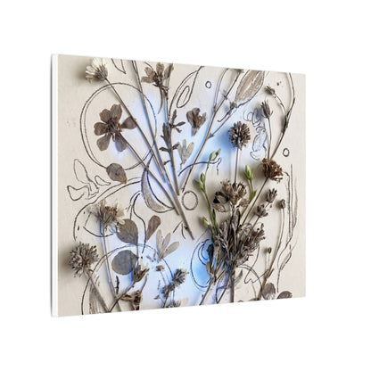Dried Flowers Minimal Line Canvas Art | Elegant Japandi Art
