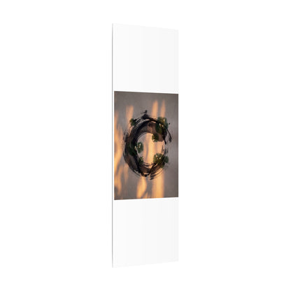 Ink Brushstroke Spring Canvas Art | Dark Japandi Bold Design