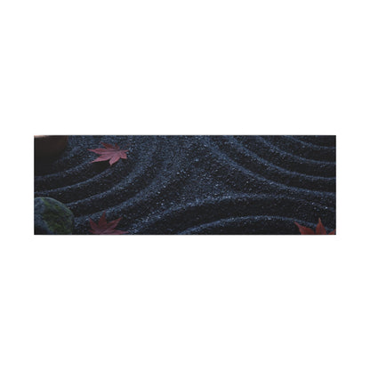 Seijaku Rock Garden Canvas Art - Dark Japandi Dark Texture