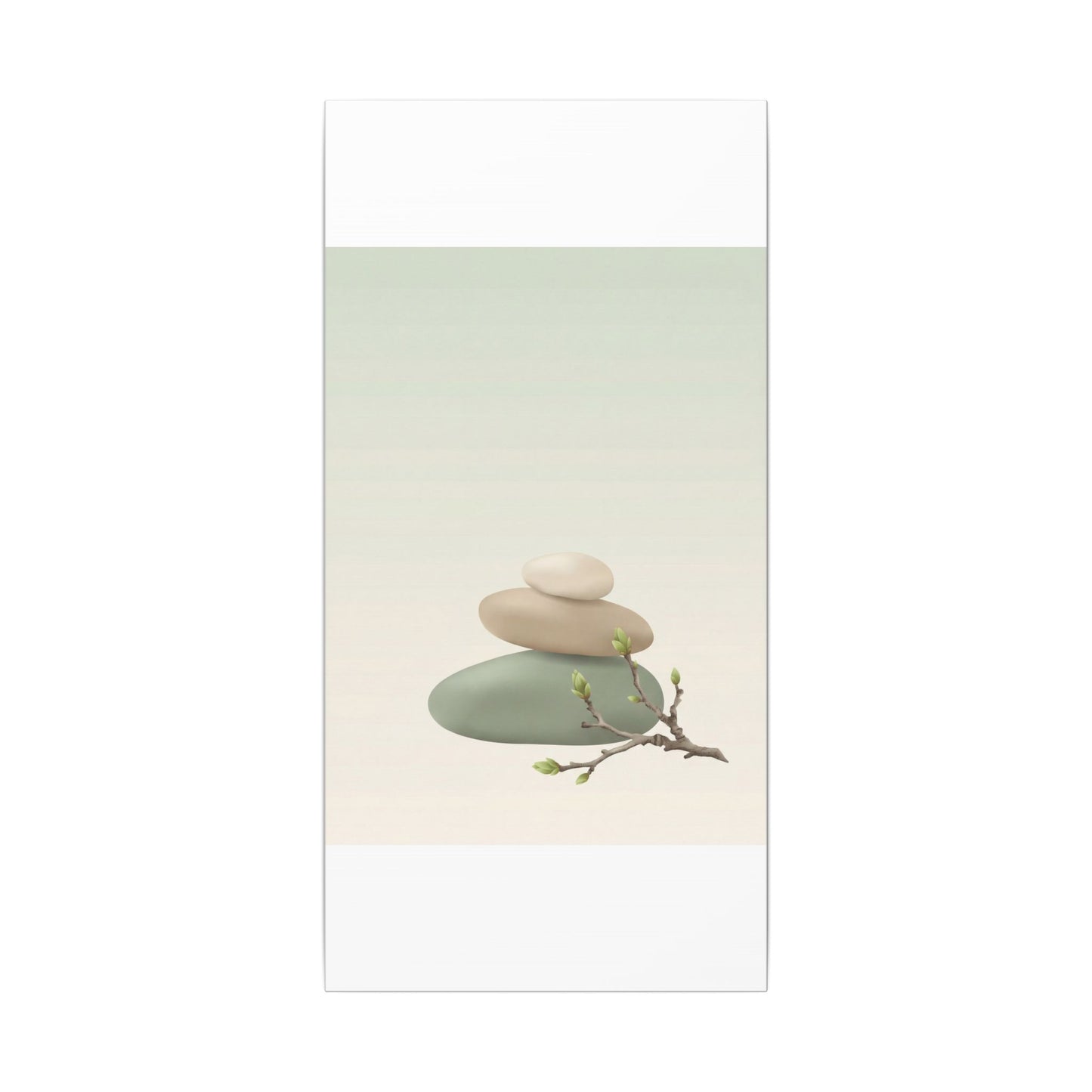 Dawn River Stones Canvas Art - Japandi Fukinsei
