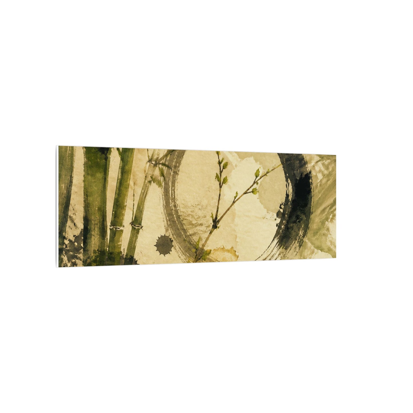Ink Brushstroke Sumi E Canvas Art | Calm Zen Art