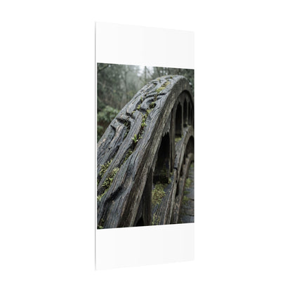 Overcast Wooden Bridge Canvas Art - Japandi Kanso