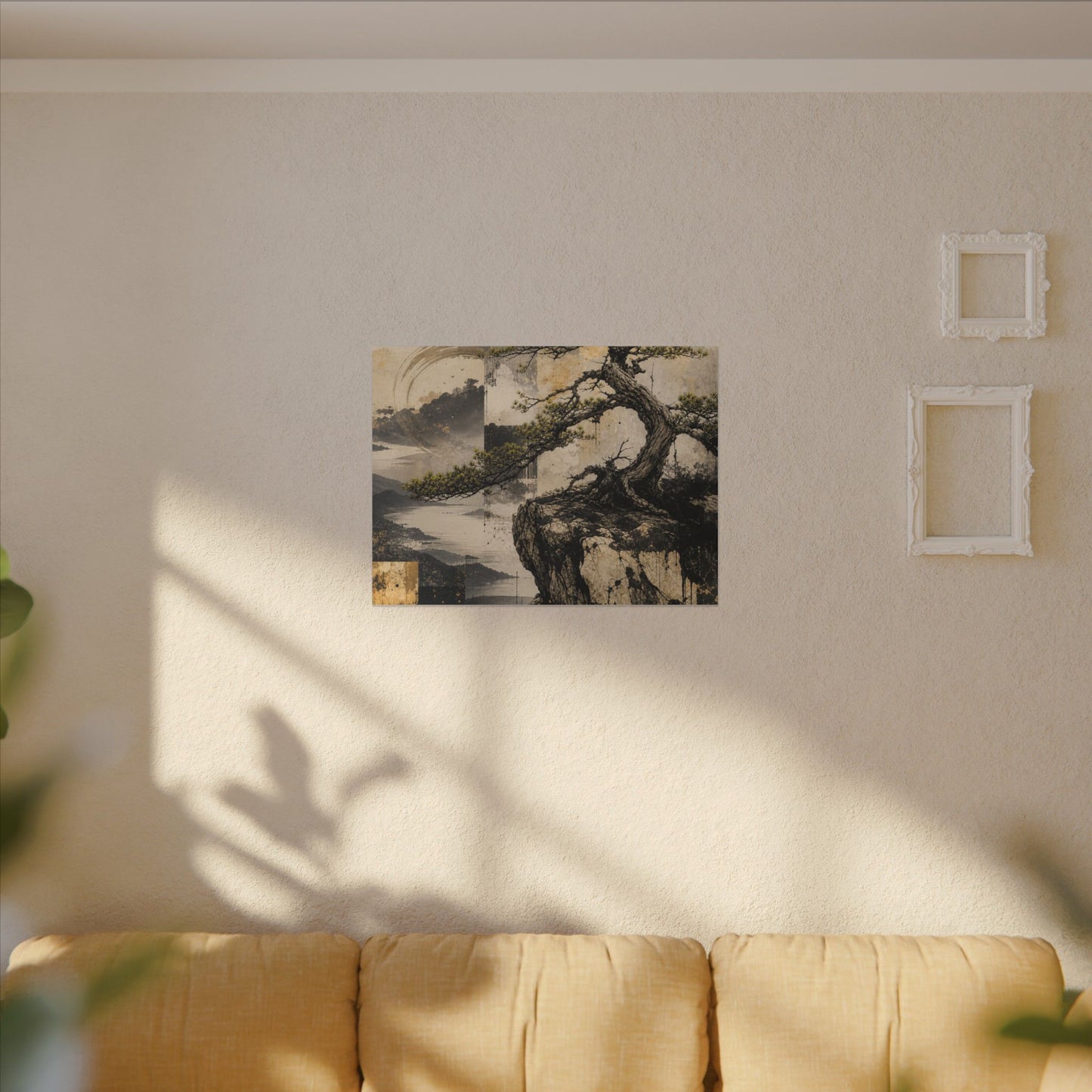 Golden Hour Pine Tree Canvas Art - Japandi Datsuzoku