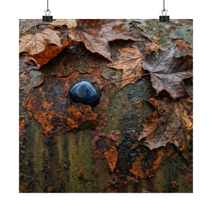 Datsuzoku Rust Patina Wall Art Print - Dark Japandi Moody Minimal