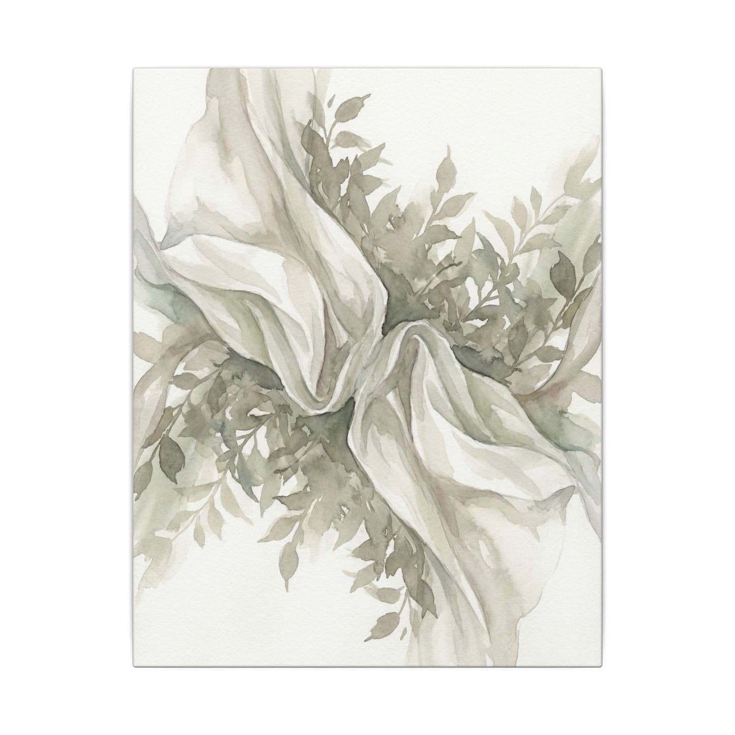 Summer Silk Drape Watercolor Canvas Art | Cozy Decor