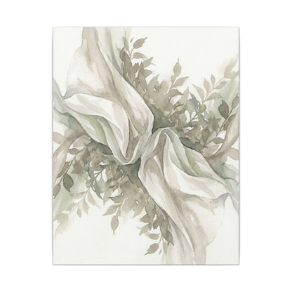 Summer Silk Drape Watercolor Canvas Art | Cozy Decor