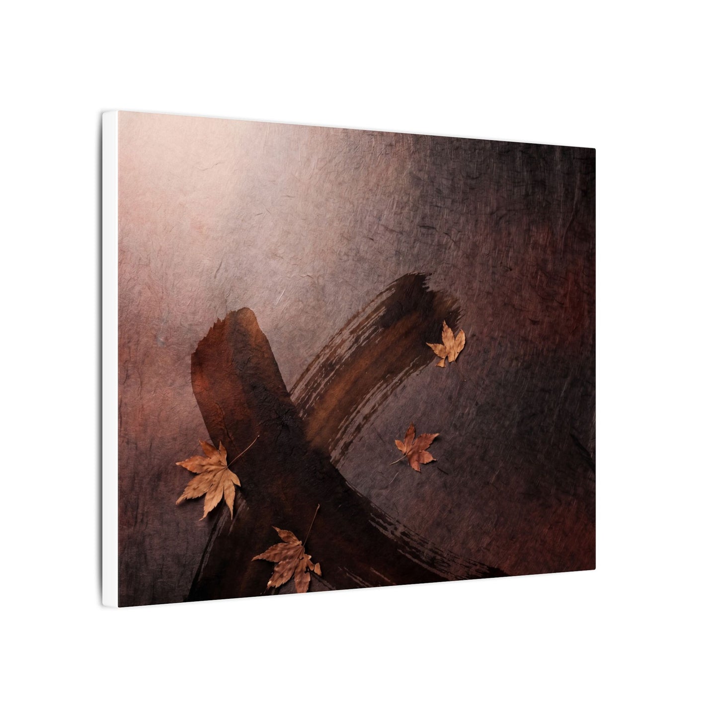 Moody Ink Brushstroke Canvas Art - Moody Minimal Dark Japandi