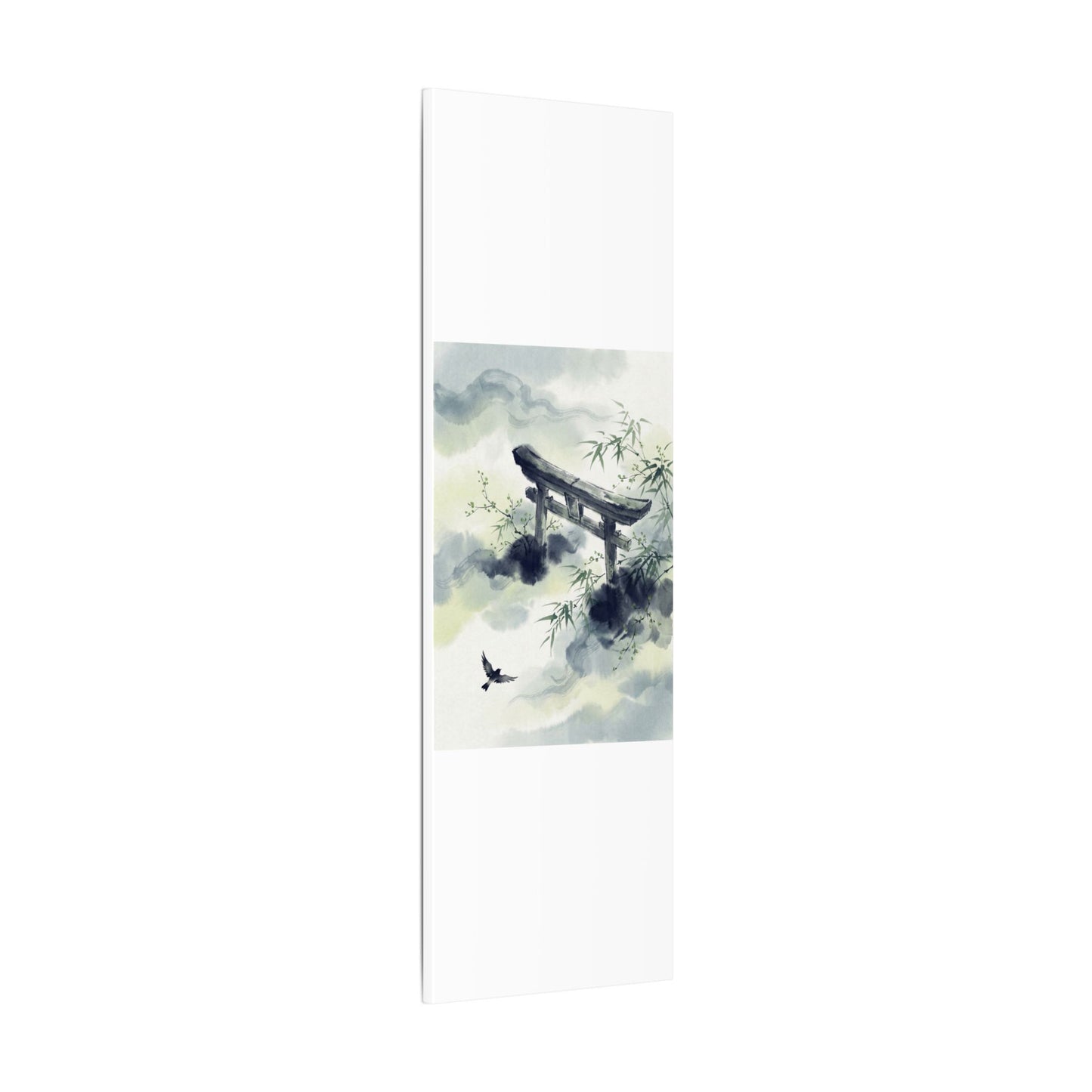 Torii Gate Sumi E Canvas Art | Serene Zen Art