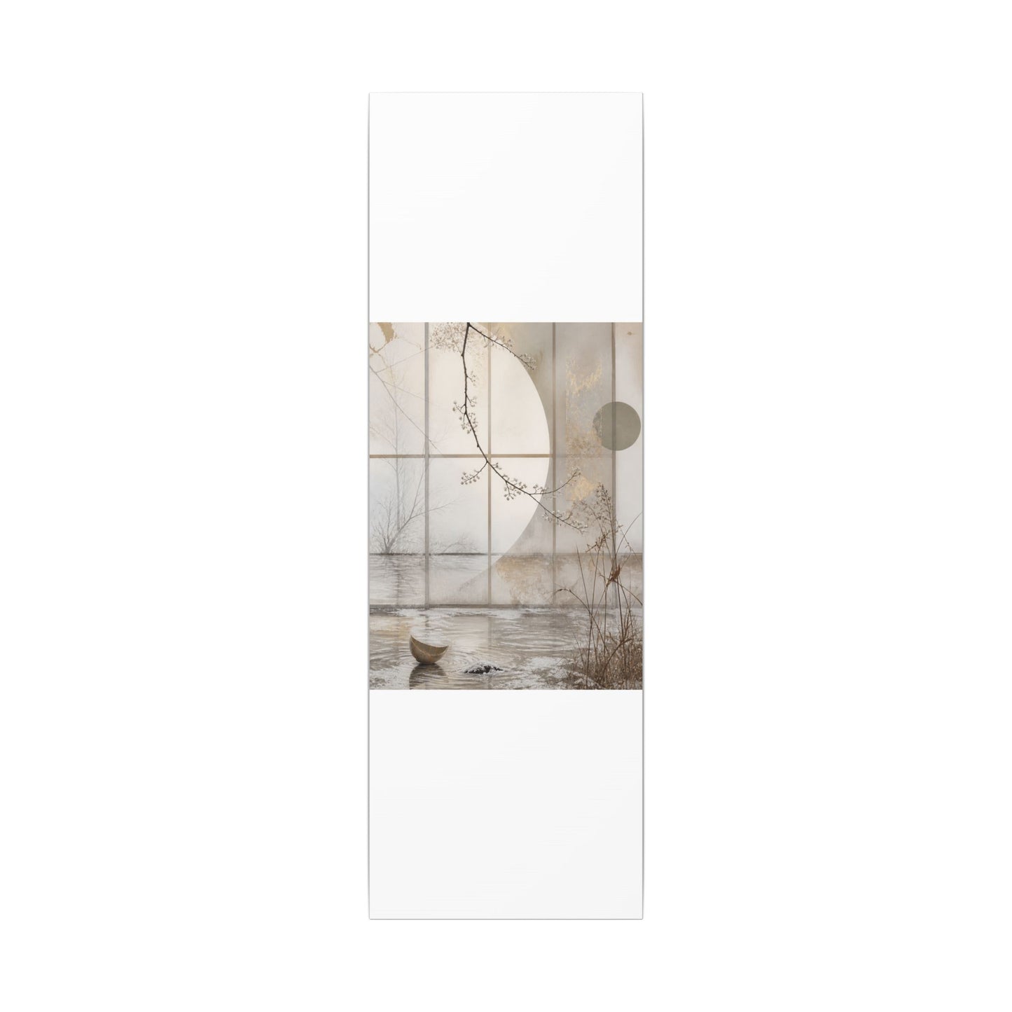 Winter Shoji Screen Japanese Pattern Canvas Art | Elegant Decor