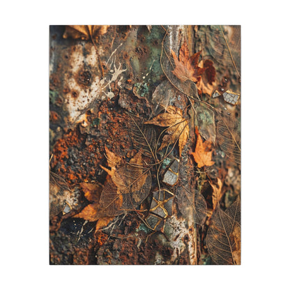 Rust Patina Canvas Art | Autumn Japandi Texture Art