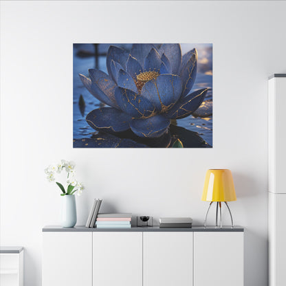 Kintsugi Lotus Flower in Dawn | Broken Beauty Canvas Art