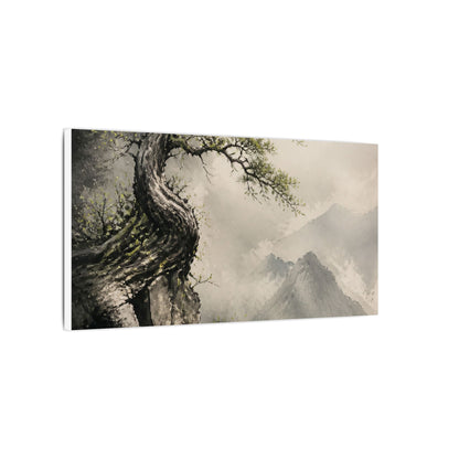 Spring Pine Tree Watercolor Canvas Art | Warm Decor