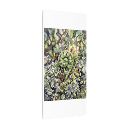Fern Unfurling Spring Canvas Art | Japandi Neutral Design