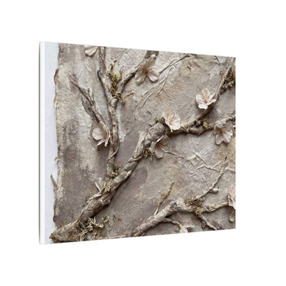 Summer Cherry Blossom Texture Canvas Art | Earthy Decor
