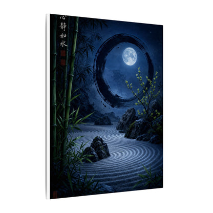 Serene Rock Garden Canvas Art - Enso Zen