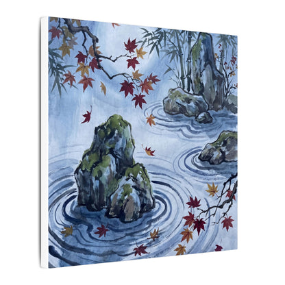 Rock Garden Autumn Canvas Art | Zen Tranquil Design