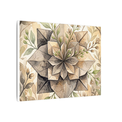 Warm Paper Fold Canvas Art - Watercolor Japandi