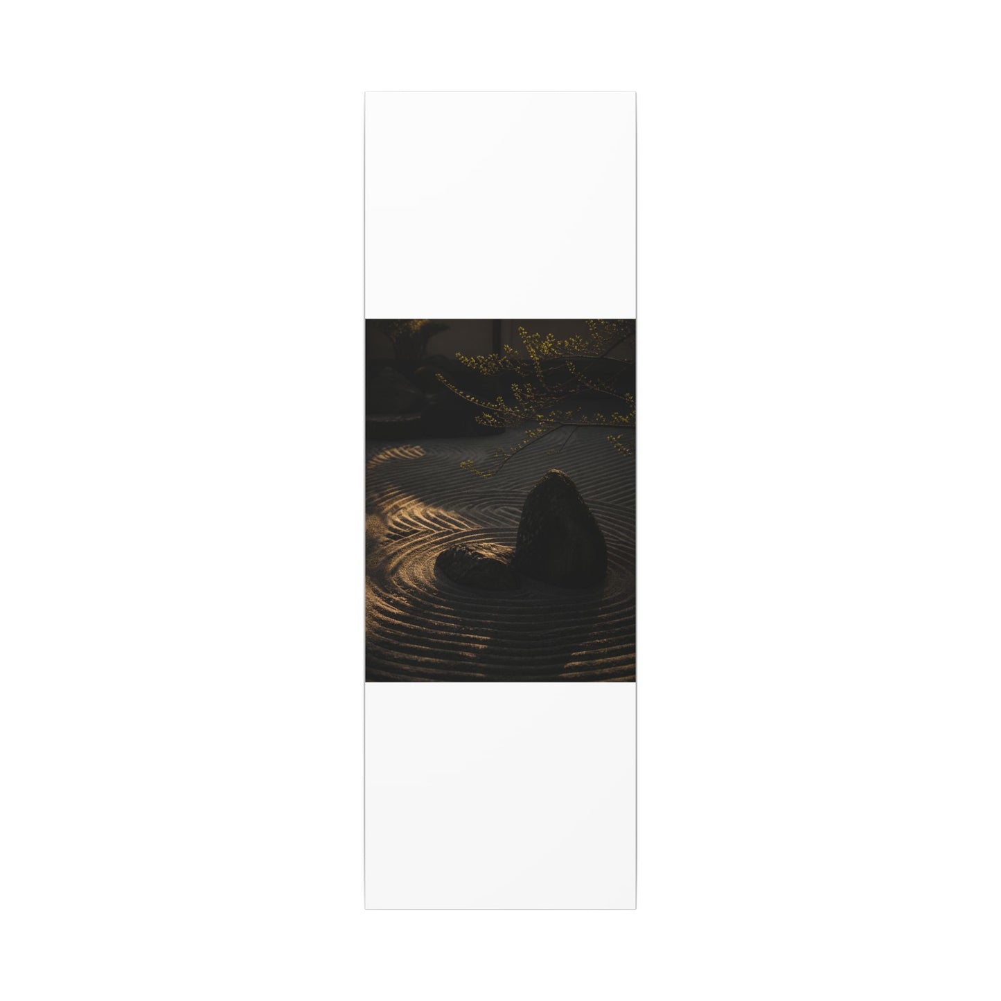Ma Rock Garden Canvas Art - Dark Japandi Shadow Zen