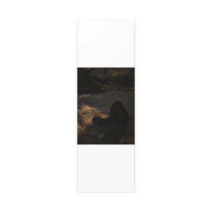 Ma Rock Garden Canvas Art - Dark Japandi Shadow Zen