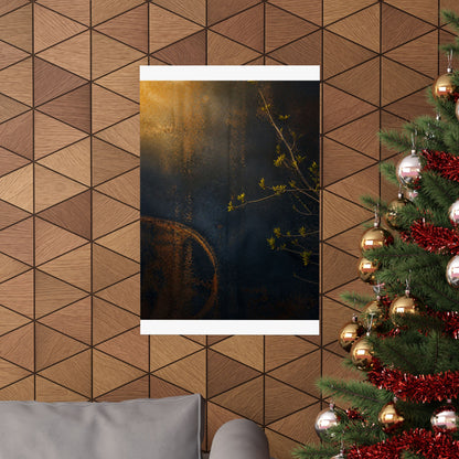 Golden Hour Rust Patina Wall Art Print - Dark Japandi Ma
