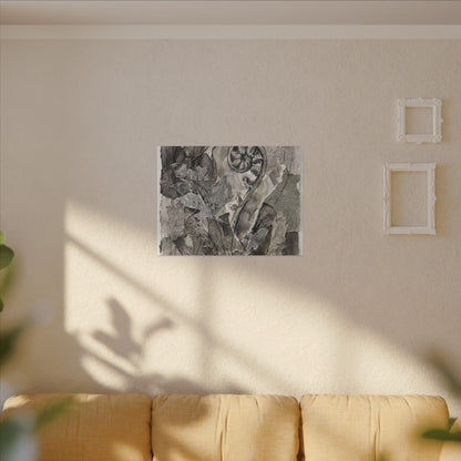 Japandi Fern Unfurling in Overcast | Texture Canvas Art