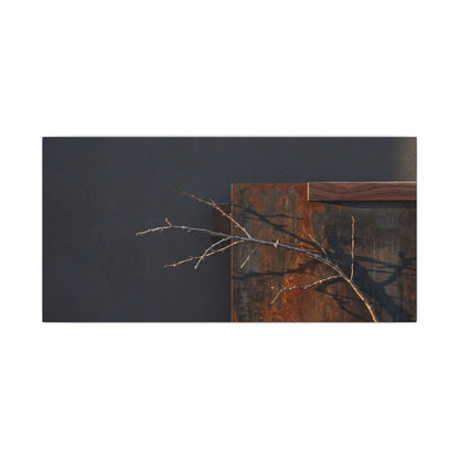 Ma Rust Patina Canvas Art - Dark Japandi Dark Texture