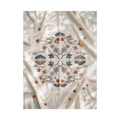 Elegant Silk Drape Canvas Art - Japanese Pattern Japandi