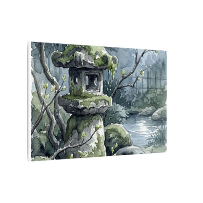 Moonlight Stone Lantern Canvas Art - Japandi Seijaku