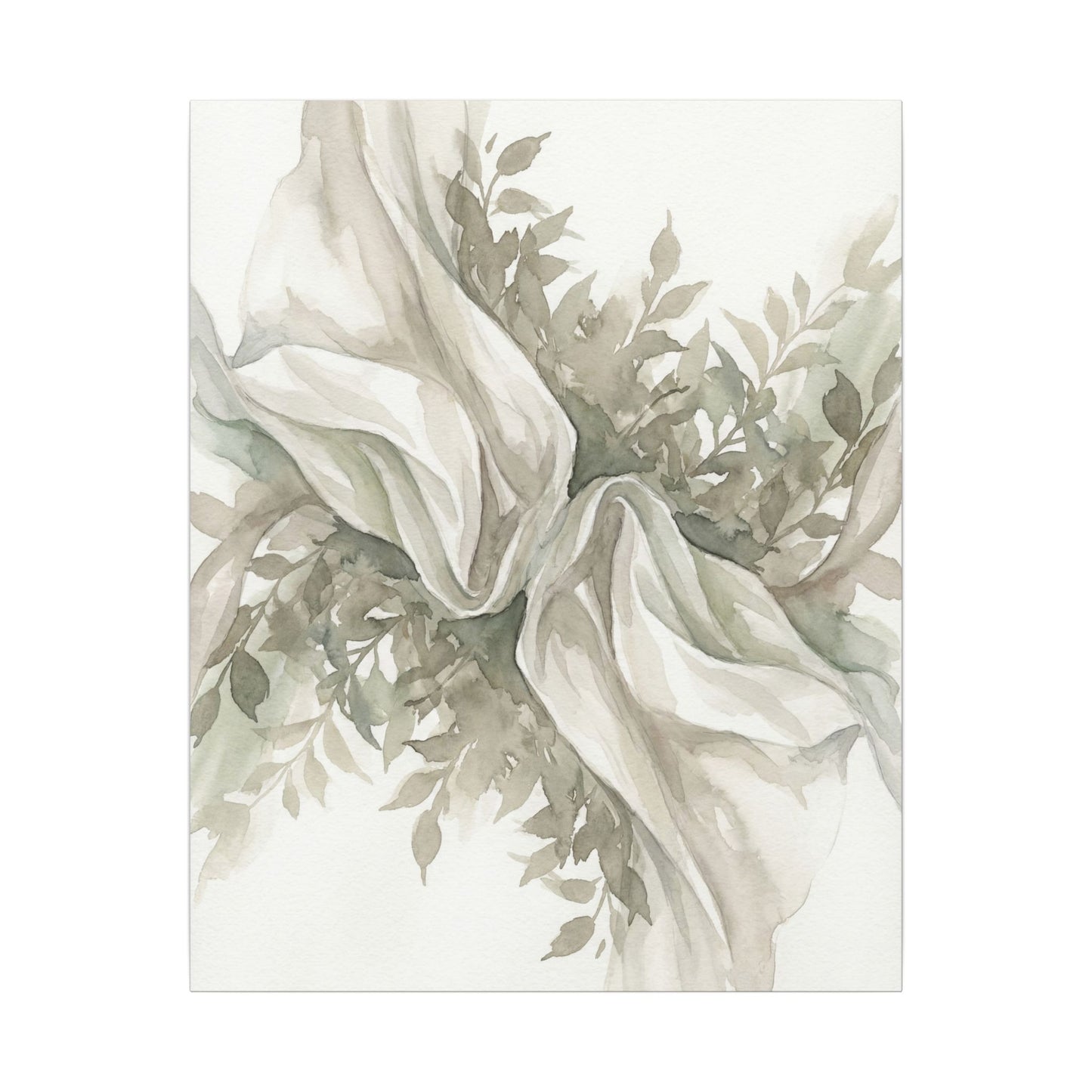 Summer Silk Drape Watercolor Canvas Art | Cozy Decor