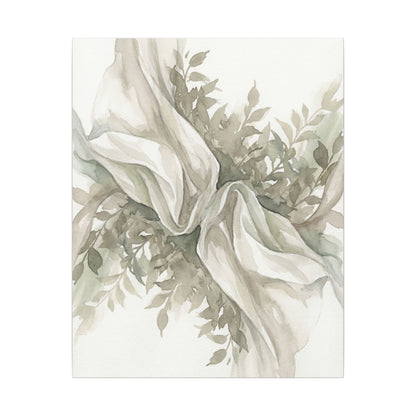 Summer Silk Drape Watercolor Canvas Art | Cozy Decor