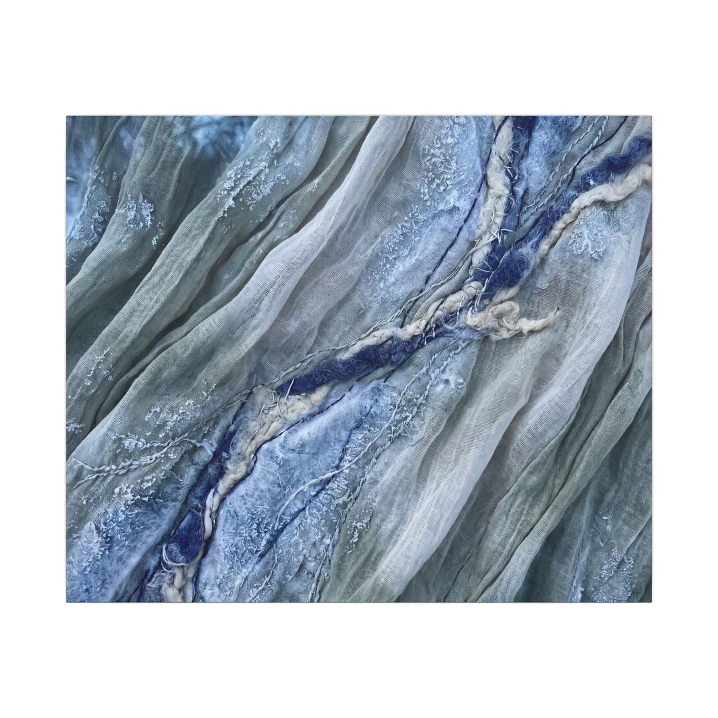 Moonlight Silk Drape Canvas Art - Japandi Mono No Aware